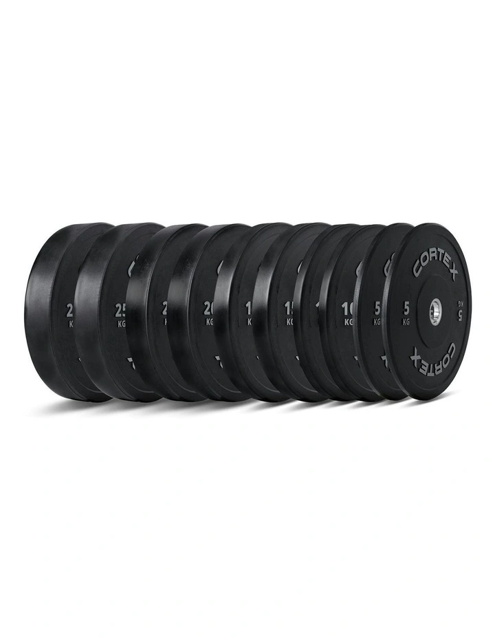 Pro Series Bumper Plate V2 Package 150kg in Black image 1