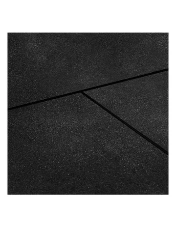 Rubber Gym Tile Mat (1m x 1m) Pack of 9 in Black