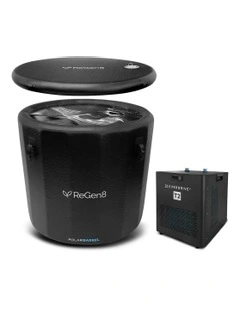 Polar Barrel Cold Plunge Ice Bath With T2 Chiller Unit in Black