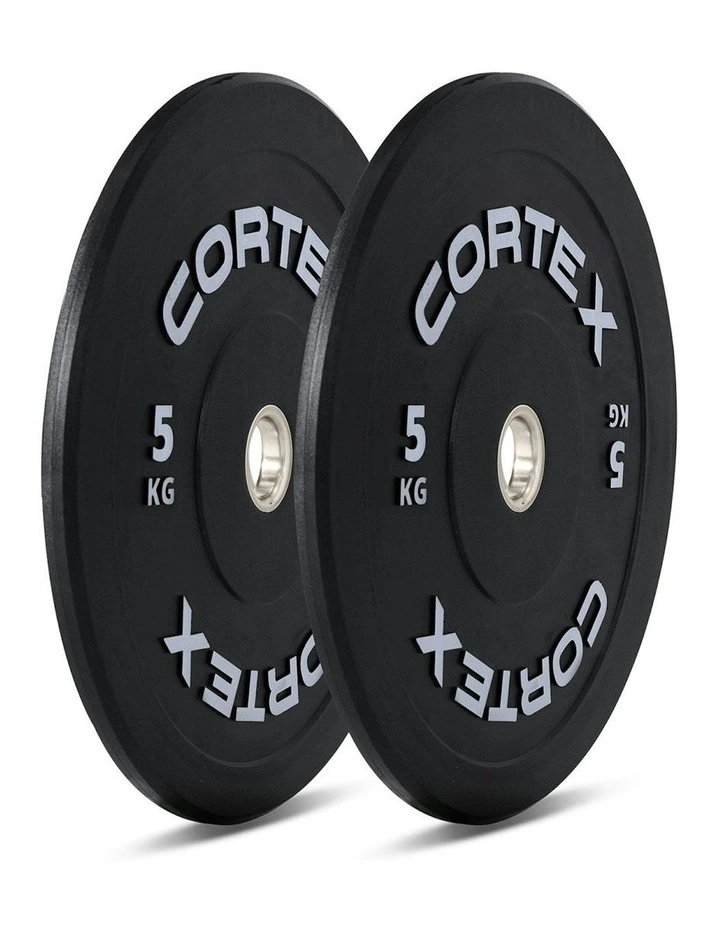 V3 Series Rubber Olympic Bumper Plate 50mm 5kg (2 Pack) in Black image 1