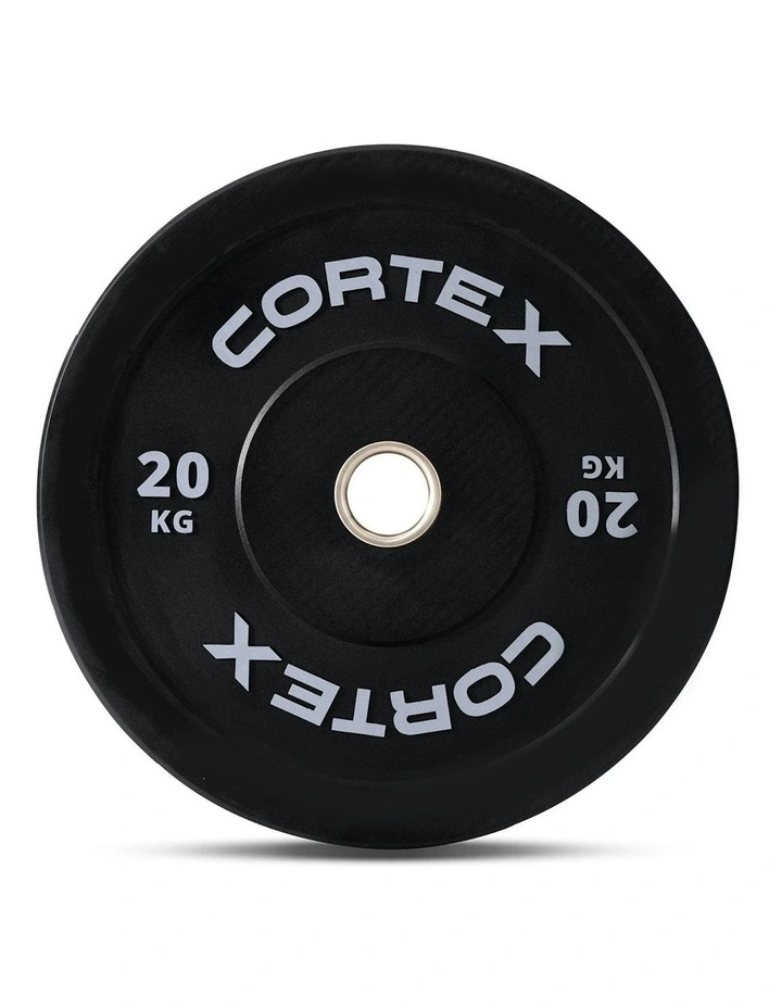 V3 Series Rubber Olympic Bumper Plate 50mm 20kg 2 Pack in Black image 3