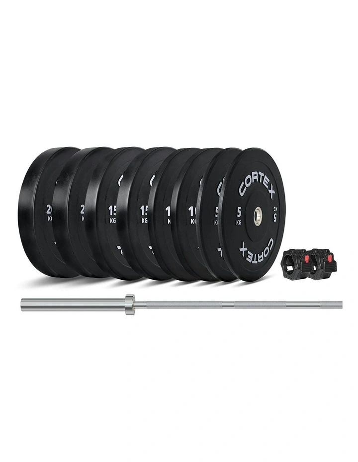 V3 Series Bumper Plate Set 120kg in Black image 1