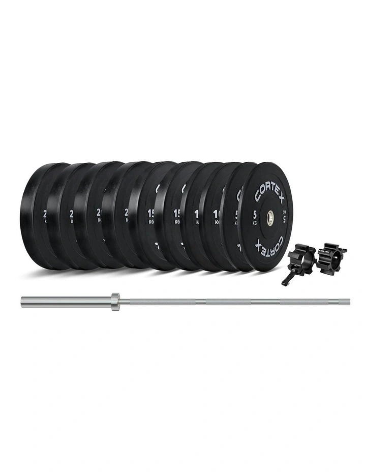 V3 Series Bumper Plate Set 160kg in Black image 1