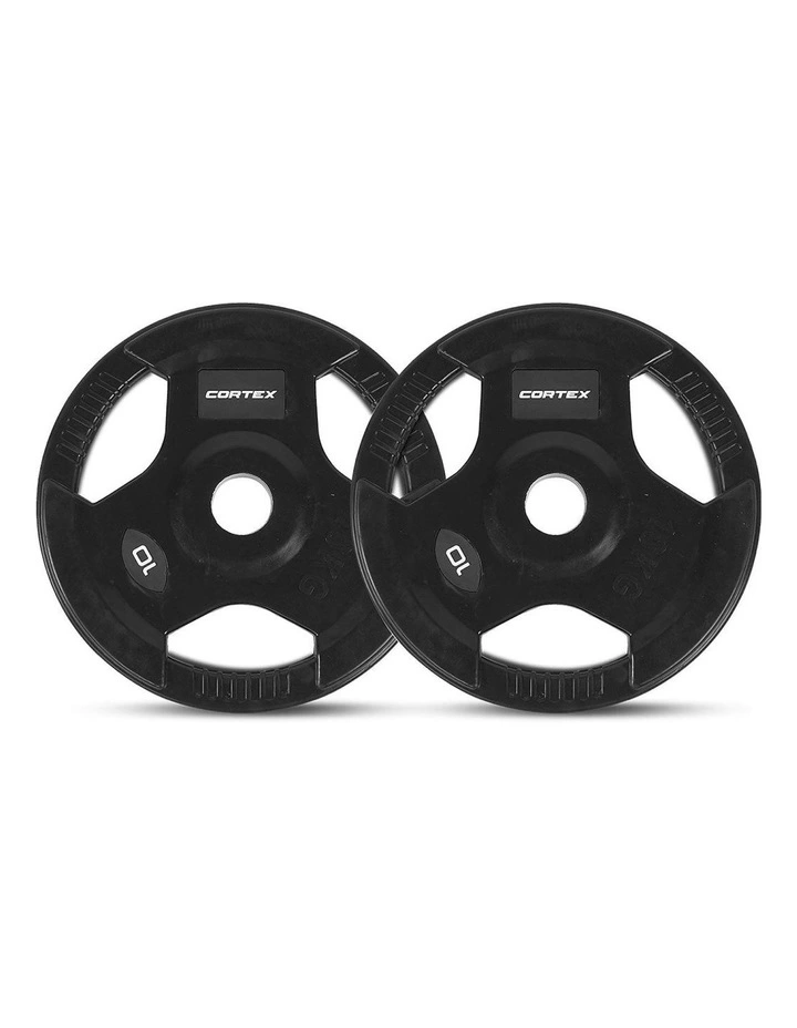 Tri-Grip V2 Olympic Plates Pair 10kg in Black image 1