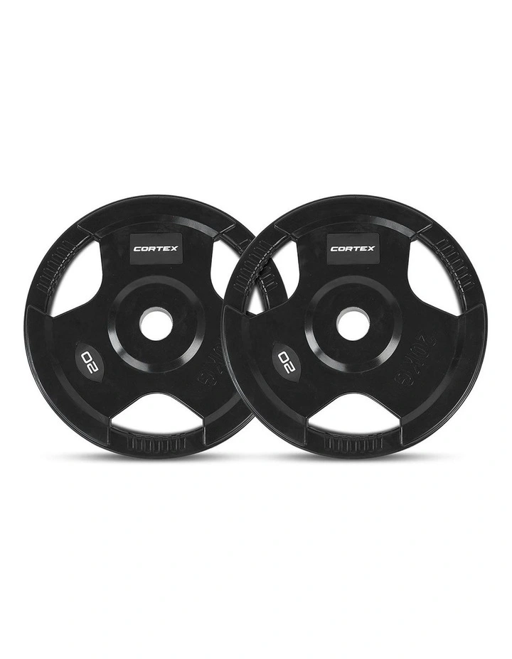 Tri-Grip V2 Olympic Plates Pairs 20kg in Black image 1