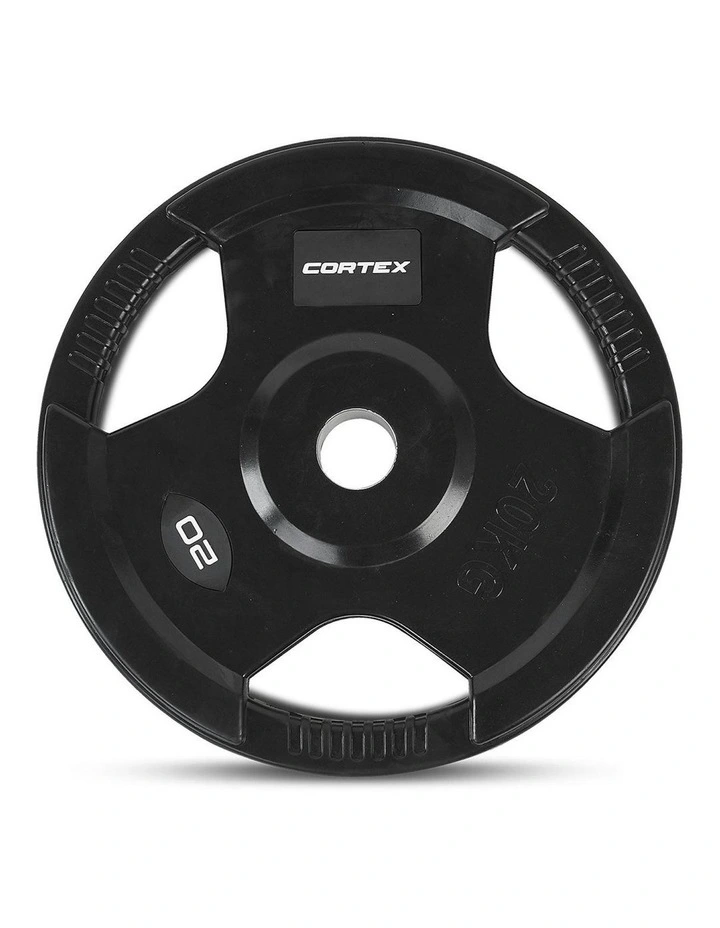 Tri-Grip V2 Olympic Plates Pairs 20kg in Black image 2