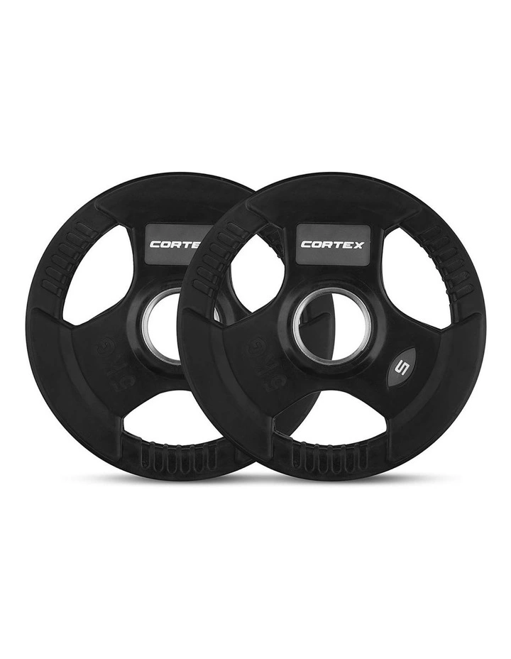 Tri-Grip V2 Olympic Plate Set 80kg in Black image 4
