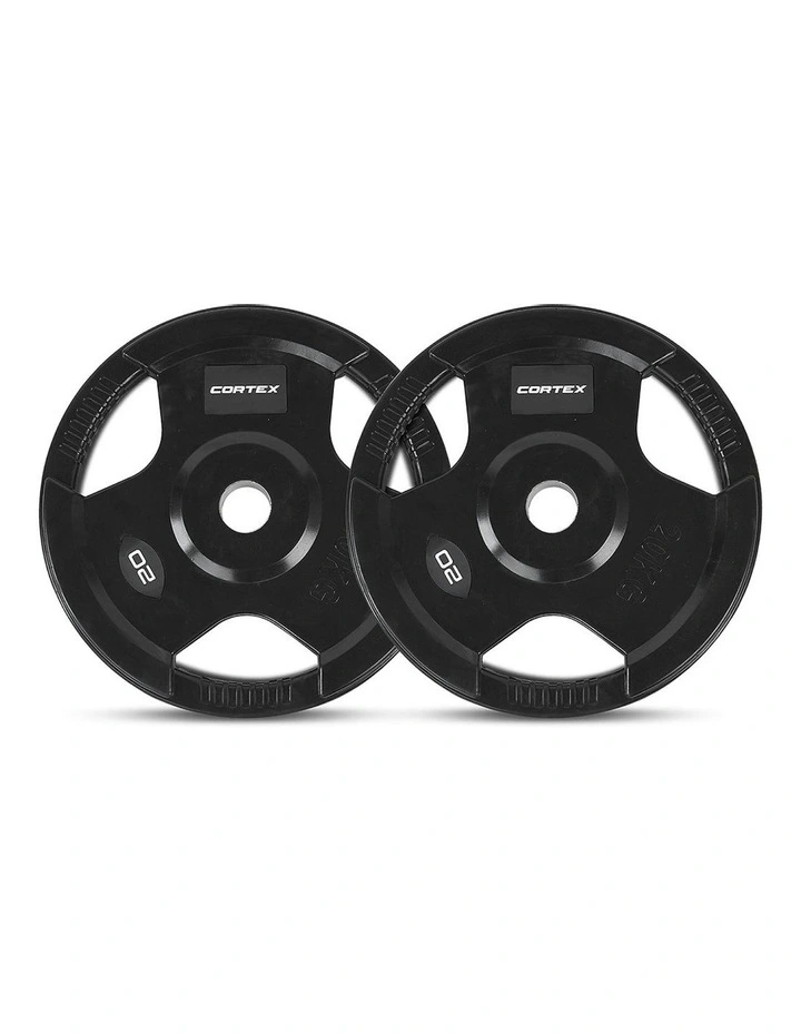 Tri-Grip V2 Olympic Plate Set 80kg in Black image 6