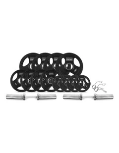 Tri-Grip V2 Olympic Dumbbell Set 45kg in Black