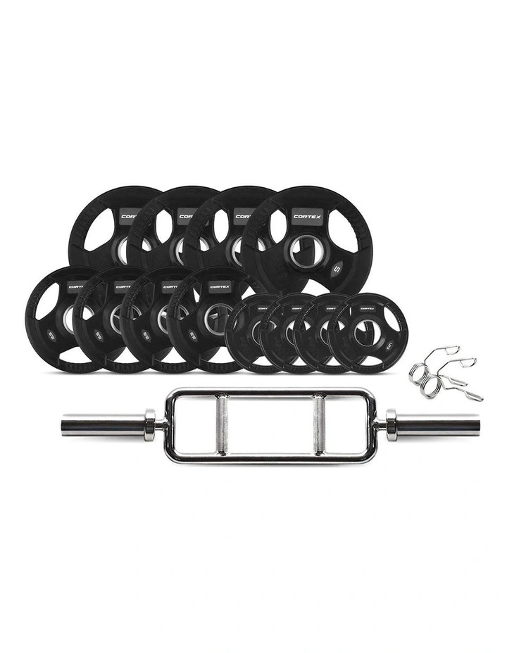 Tri-Grip V2 Olympic Tri Bar Set 45kg in Black image 1