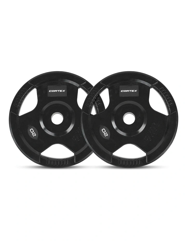 Tri-Grip V2 Olympic Barbell Set 90kg in Black image 2
