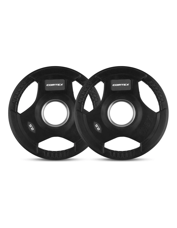 Tri-Grip V2 Olympic Plate Set 145kg in Black image 3