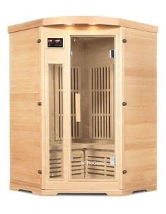 Duo Corner Infrared Sauna 2 Person 2200W in Natural