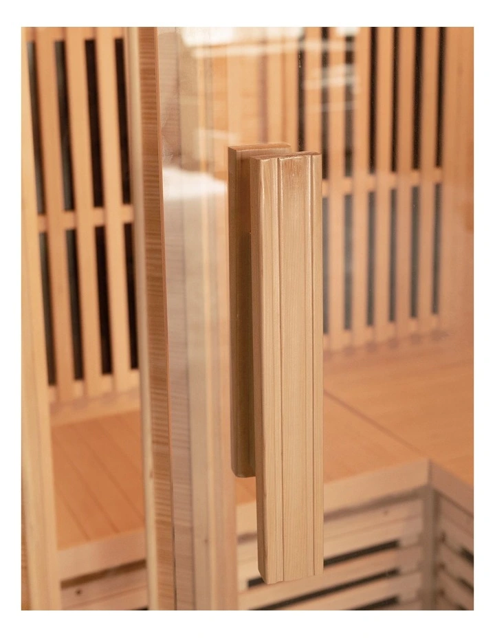Duo Corner Infrared Sauna 2 Person 2200W in Natural image 5
