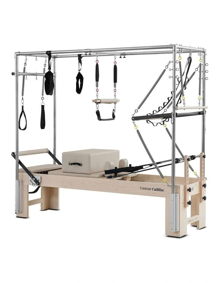 Contour Cadillac Pilates Reformer with Full Trapeze Table in Beige image 1