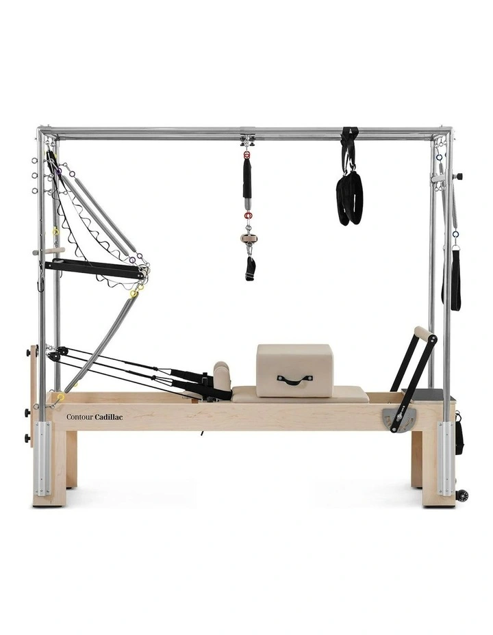 Contour Cadillac Pilates Reformer with Full Trapeze Table in Beige image 2