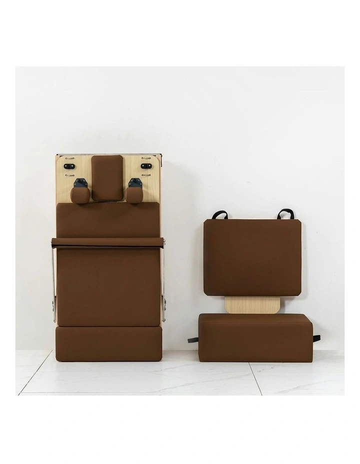 Contour Folding Wooden Pilates Reformer Machine Set in Espresso image 4