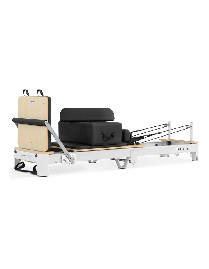 Contour Pro Folding Aluminum Pilates Reformer Bed Set in Black image 2