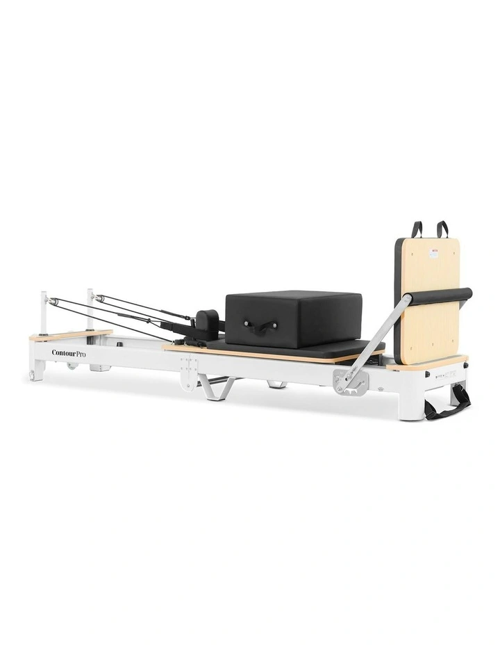 Contour Pro Folding Aluminum Pilates Reformer Bed Set in Black image 3