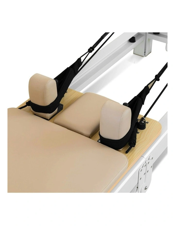 Contour Pro Folding Aluminum Pilates Reformer Bed Set in Beige image 5