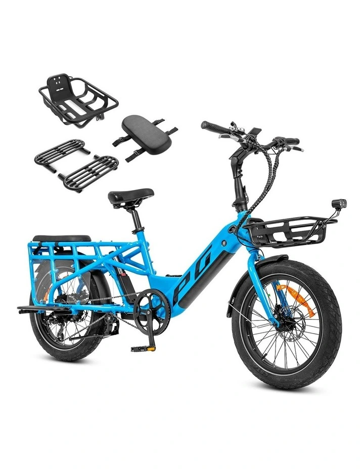 E-Moover Cargo Bike And Transporter Kit in Electric Blue image 1