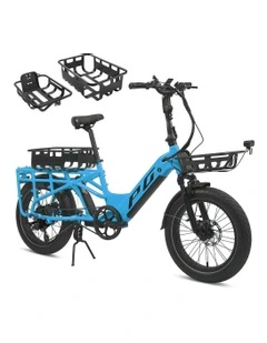 E-Moover Cargo Bike And Hauler Kit in Electric Blue