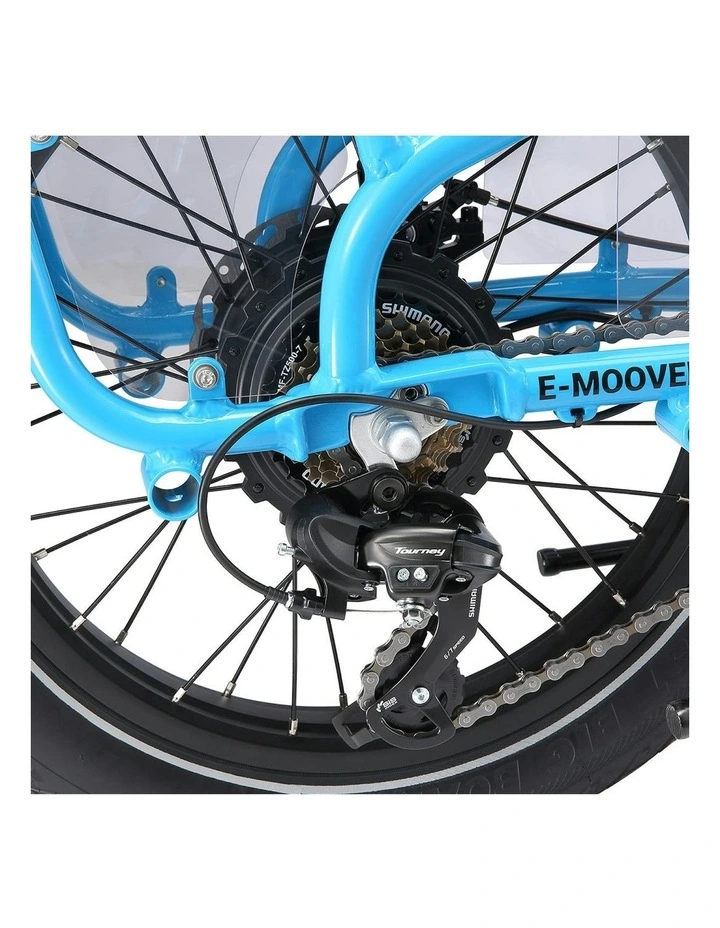 E-Moover Cargo Bike And Hauler Kit in Electric Blue image 4