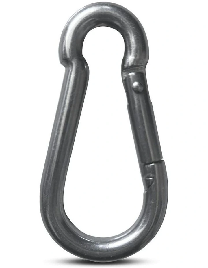Stainless Steel Snap Hook Carabiner M8x80 in Silver image 1