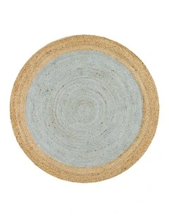 Atrium Polo Round Rug in Blue