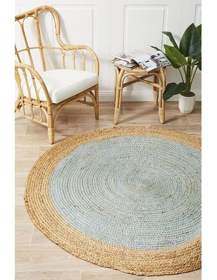 Atrium Polo Round Rug in Blue image 4