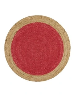 Atrium Polo Round Rug in Cherry