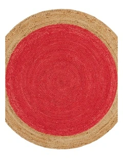 Atrium Polo Round Rug in Cherry