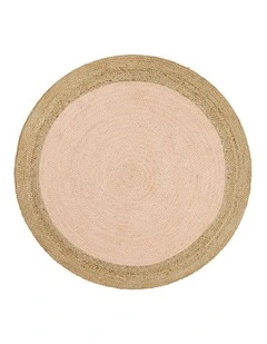 Atrium Polo Round Rug in Pink
