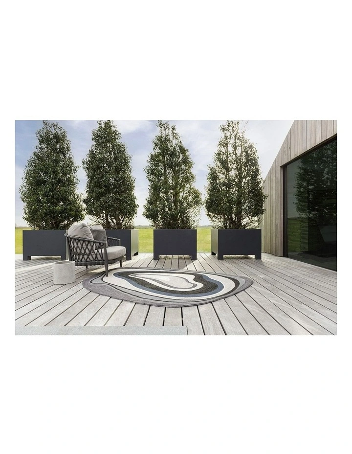 Aura Outdoor Rug 477304 in Grey image 2
