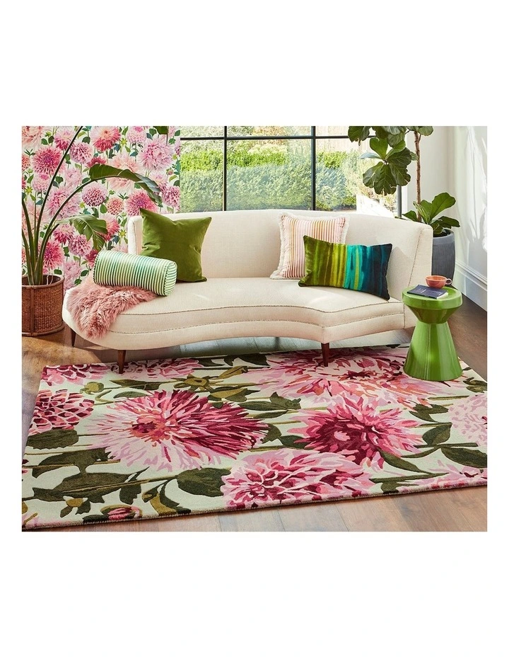 Dahlia Palm Rug 142402 in Pink image 3