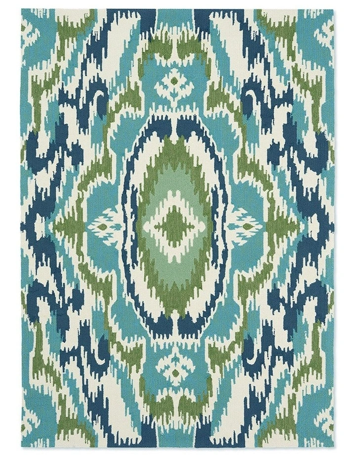 Ixora Emera Outdoor Rug 442007 in Blue image 1