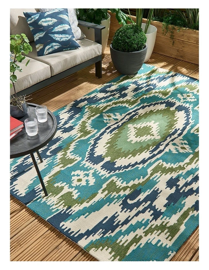 Ixora Emera Outdoor Rug 442007 in Blue image 4