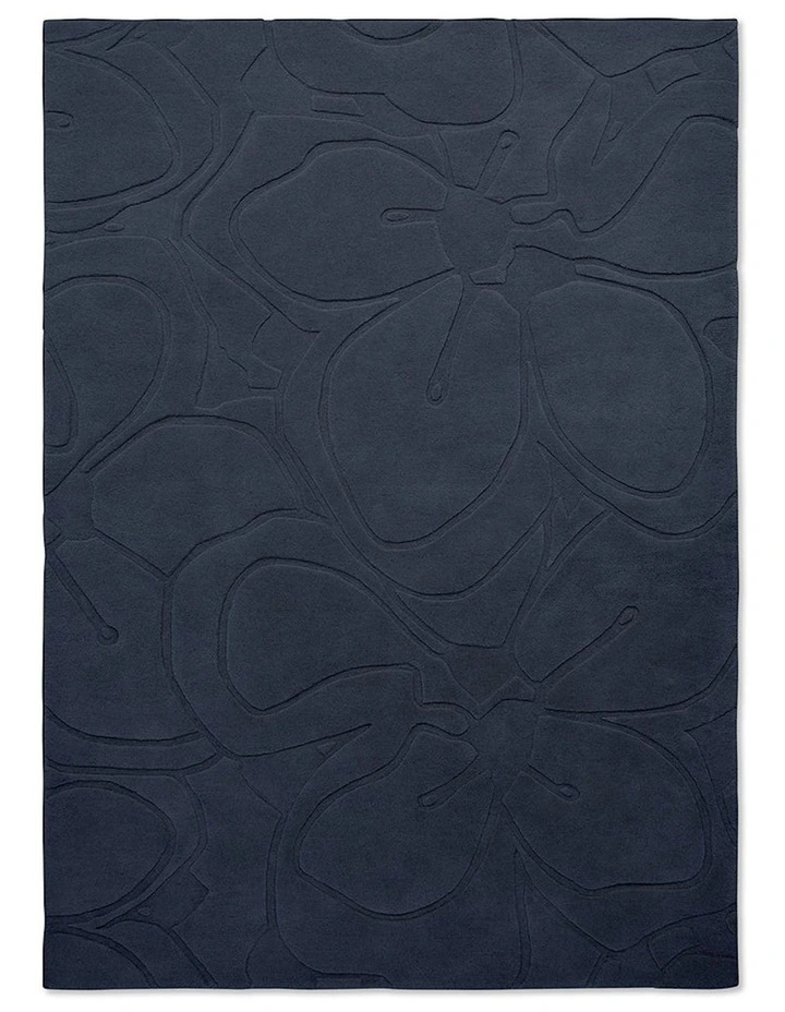 Romantic Magnolia Rug 162708 in Dark Blue image 1