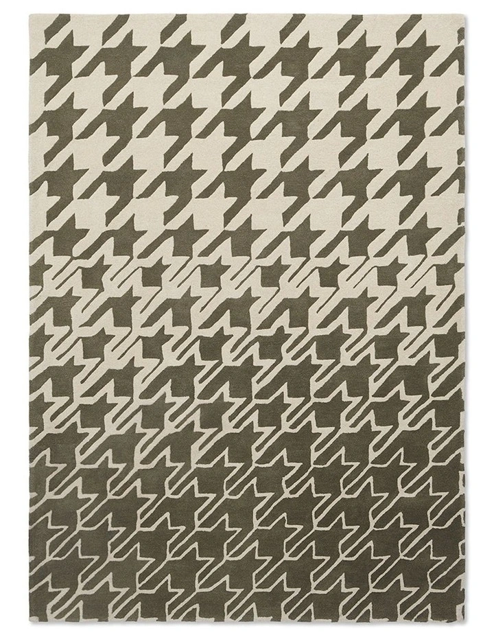 Houndstooth Rug 162804 in Cream/Green image 1