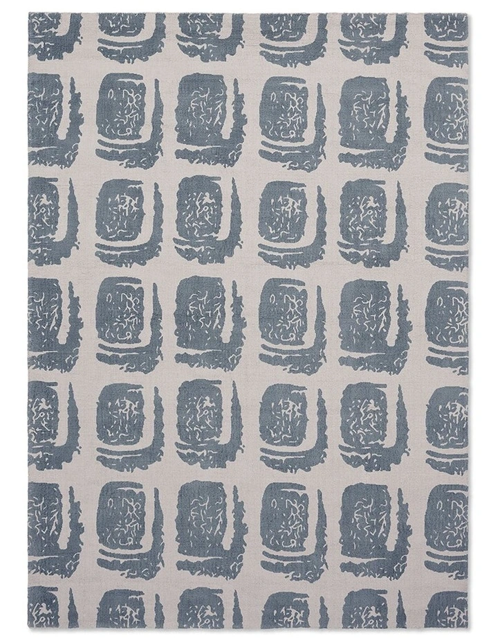 Woodblock Rug 163001 in Grey image 1