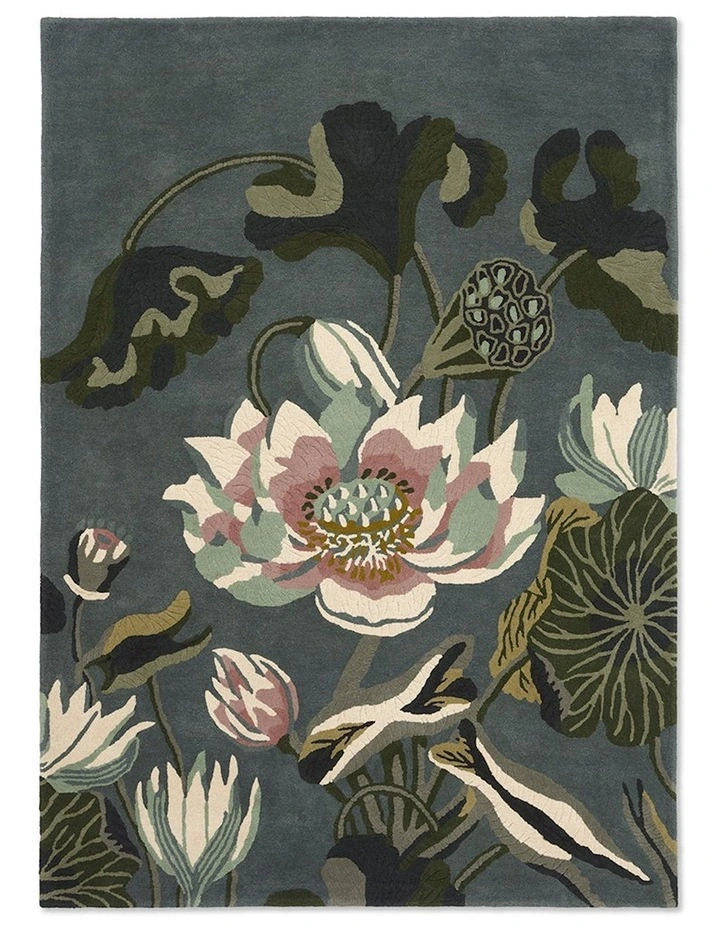 Waterlily Rug 038608 in Midnight Pond image 1