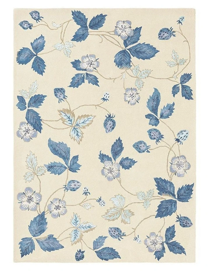 Wild Strawberry Rug in Cream image 1