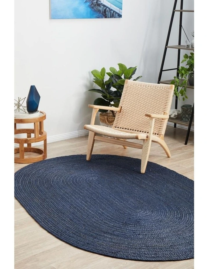 Bondi Oval Rug in Navy image 3