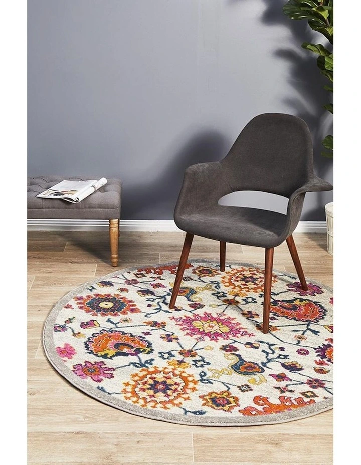 Rug Culture 10mm Babylon Round Rug In Multi image 2