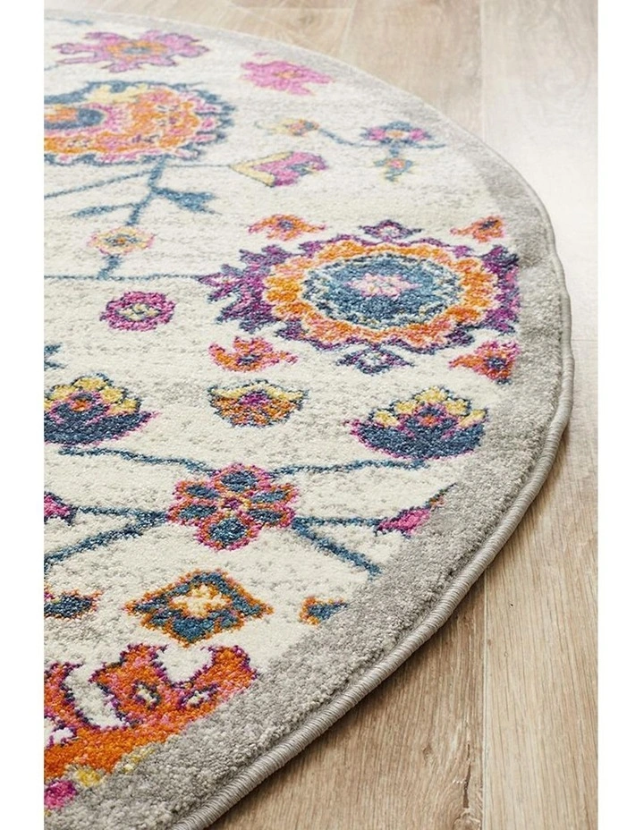 Rug Culture 10mm Babylon Round Rug In Multi image 4