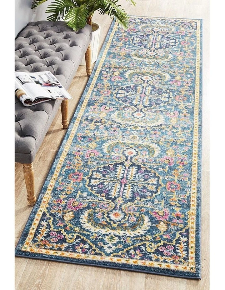 Babylon Runner Rug in Navy image 2