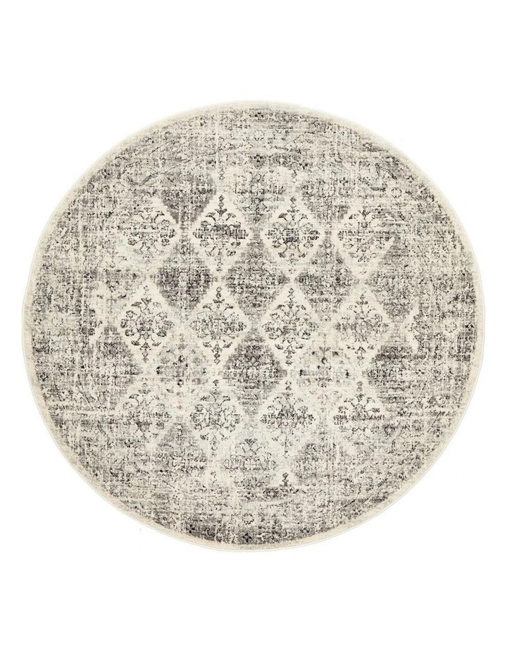 Rug Culture Century Round Rug 999 In Grey image 3