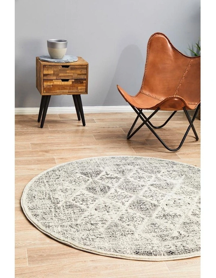 Rug Culture Century Round Rug 999 In Grey image 4