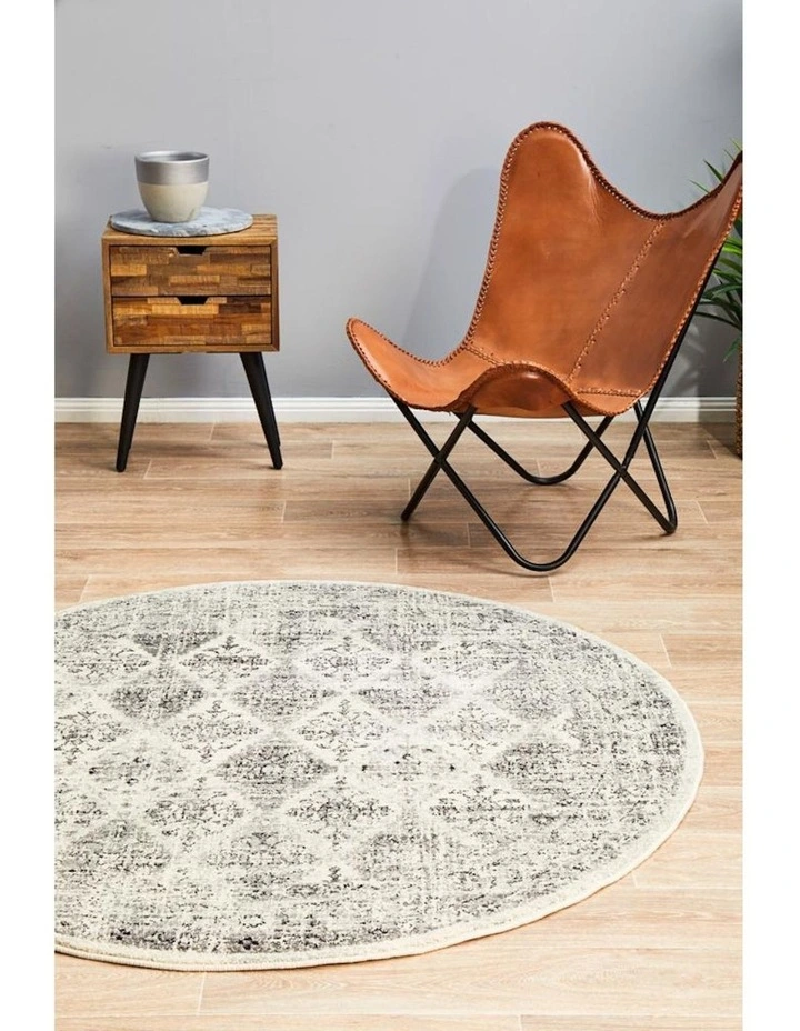 Rug Culture Century Round Rug 999 In Grey image 6