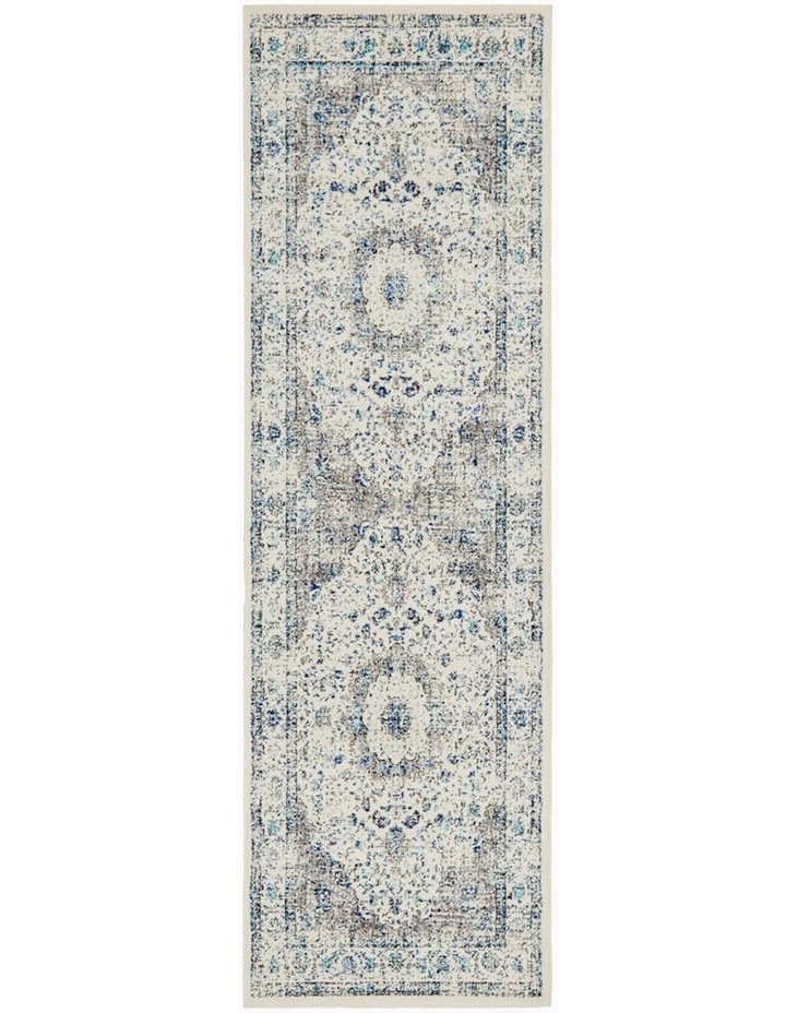 Evoke Mist Transitional Runner Rug in Grey
